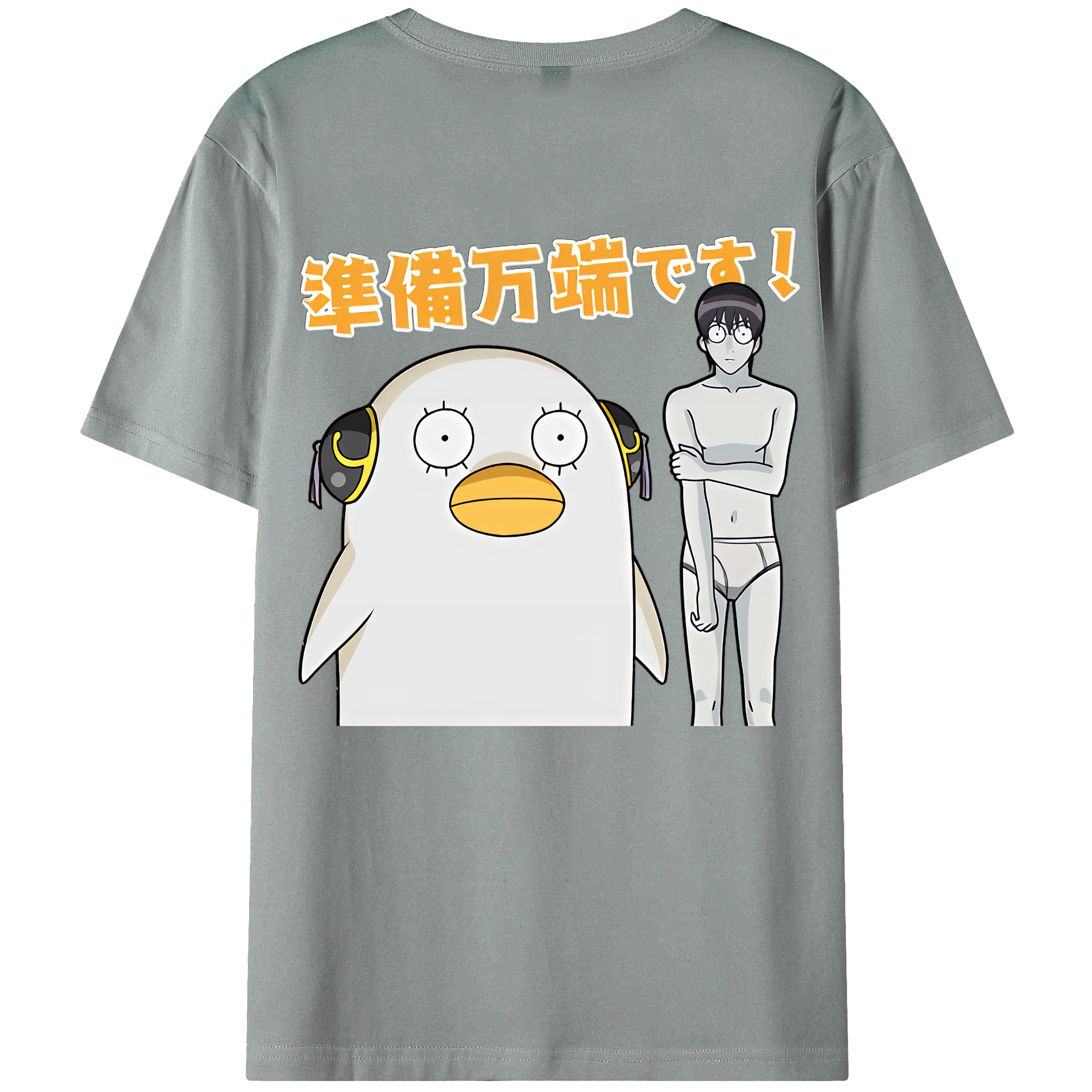 （画像用） ぎんたま 坂田銀時（さかたぎんとき） 神楽 志村新八（しむら しんぱち） GINTAMA Sakata Gintoki Kagura Shimura Shinpachi 綿100％ メンズ半袖Tシャツ（バックプリント） 通気性
